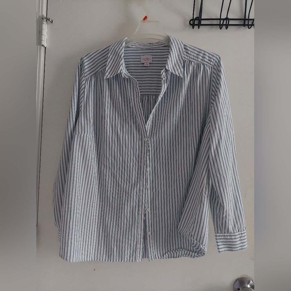 Casual Striped Blue Shirt (Maternity)